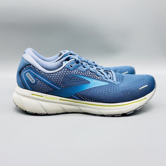 Brooks Ghost 14 Shoes Womens 10 Blue Mesh Running Sneakers Cushion Athletic - Picture 1 of 12